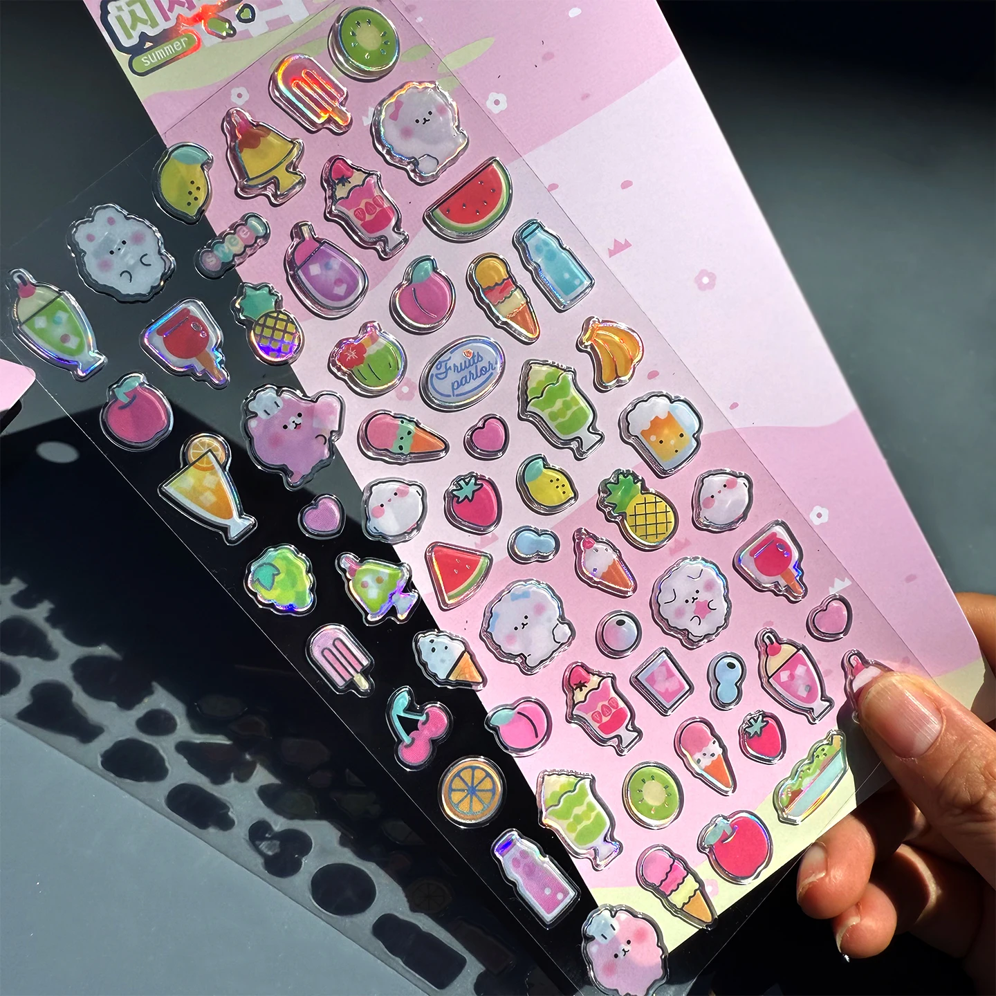 4 قطعة القطط المحيط لطيف الحيوانات الحلو ملصقات الليزر سكرابوكينغ Diy بها بنفسك مجلة القرطاسية ملصق ديكور اللوازم المدرسية هدية