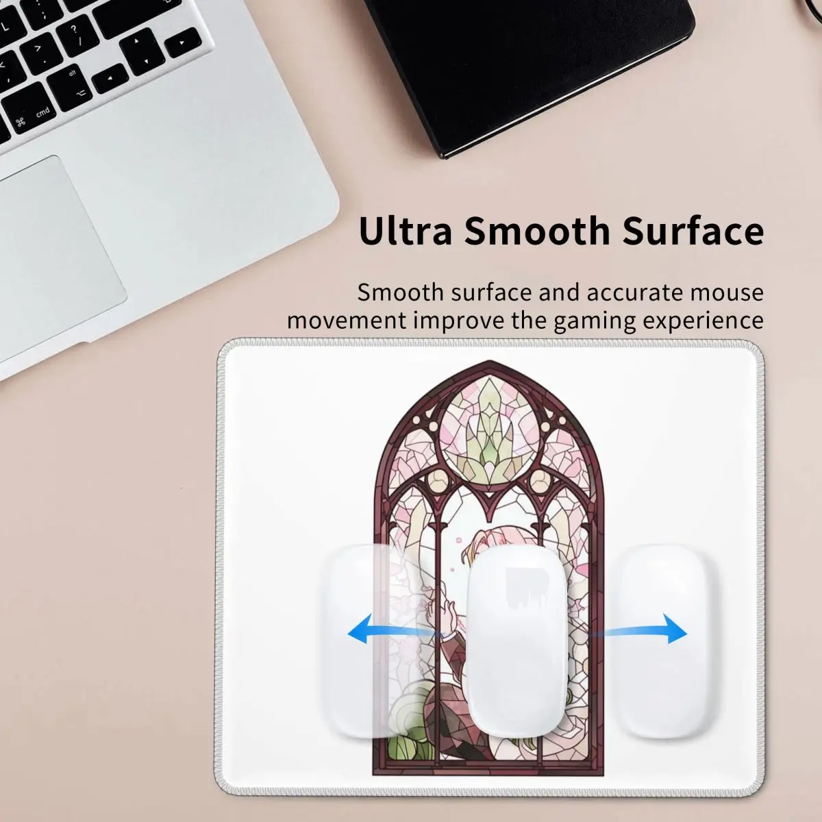 Alfombrilla de ratón Mitsuri Kanroji y Iguro Obanai, alfombrilla para teclado de ordenador, alfombrilla para ratón, Gamer, PC, portátil, escritorio, accesorios de oficina, alfombrillas para mesa