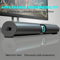 BS-55 100W bluetooth 5.3 Volume Knob Soundbar Wireless Computer Speakers Shocking Bass Surround Sound RGB Light Support USB/AUX