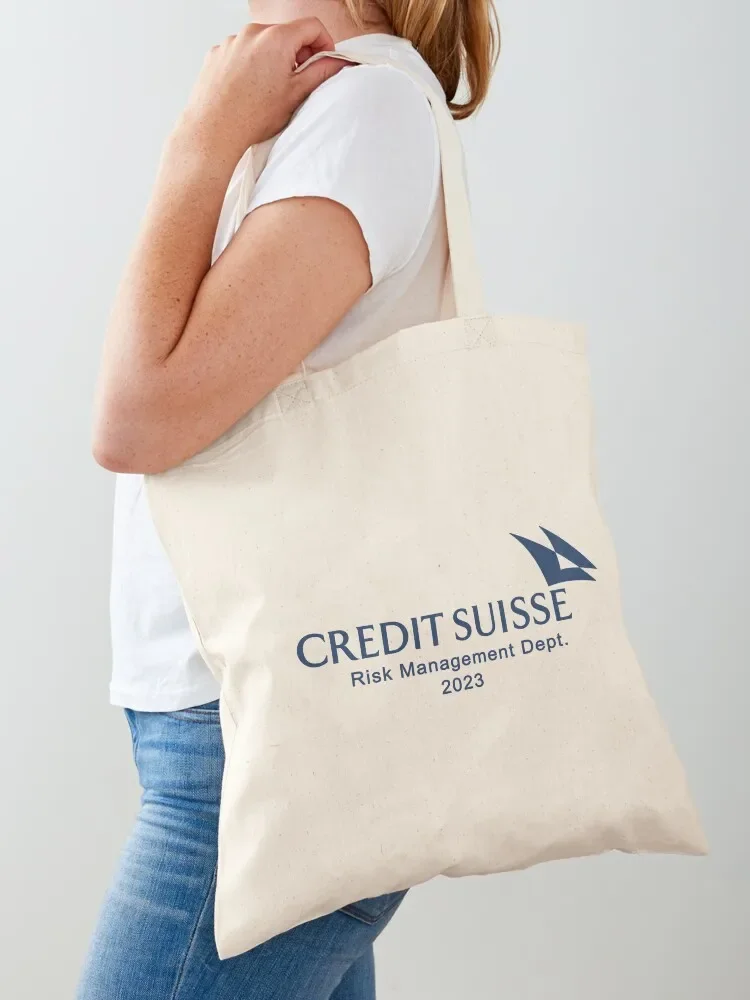 

Credit Suisse Risk Management Department Tote Bag shopping bag logo Portable shopping bag cloth woman Big women
