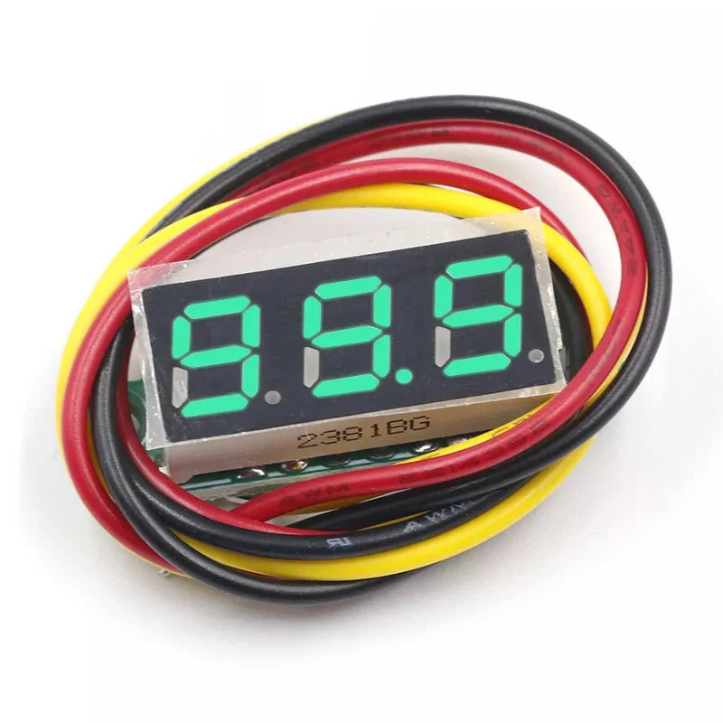 0.28 Inch 2.5V-40V Mini Digital Voltmeter Voltage Tester Meter Auto Car Mobile Power LED Digital Screen Red/Blue/yellow/green