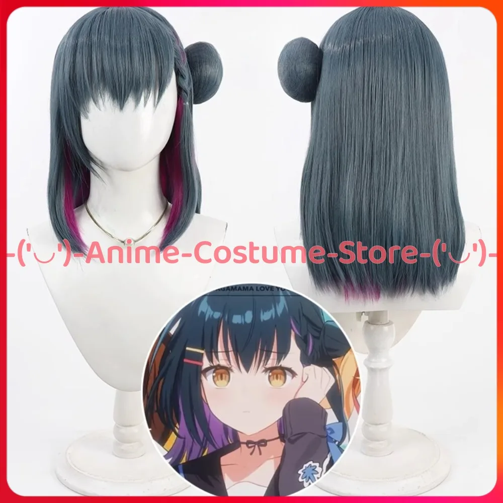 

Virtual VTuber Yamagami Karuta Cosplay Wig Hair Bun Anime Game Character Halloween Carnival Party Costume Wigs Synthetic Hair