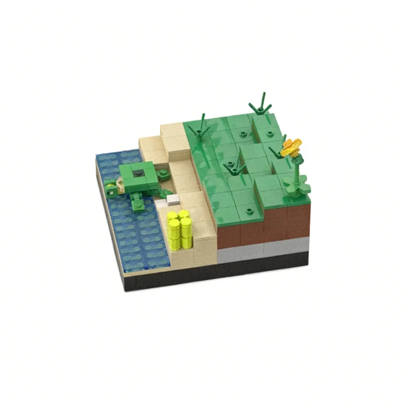 213 pièces MOC Paysage du Monde Terrestre Mon Monde Modèle de Construction Blocs de Construction Jouet DIY Créatif Idée Cadeau de Noël Éducatif Briques