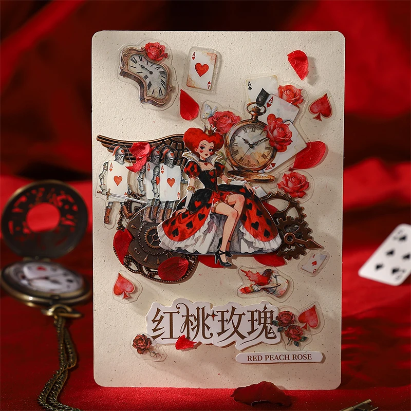 Adesivos PET Criativos para Diário e Scrapbook: Coleção GO Dream in Wonderland - Bola de Cristal Vintage e Fadas - Materiais DIY