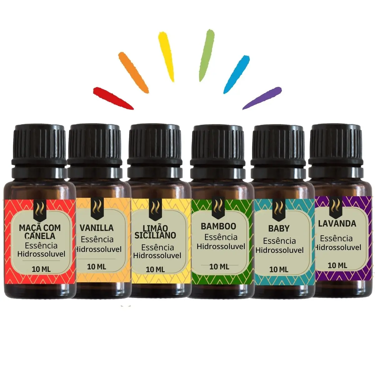 Kit Love And Respect 6 Essences Diffuser 10ml Nattuaromas