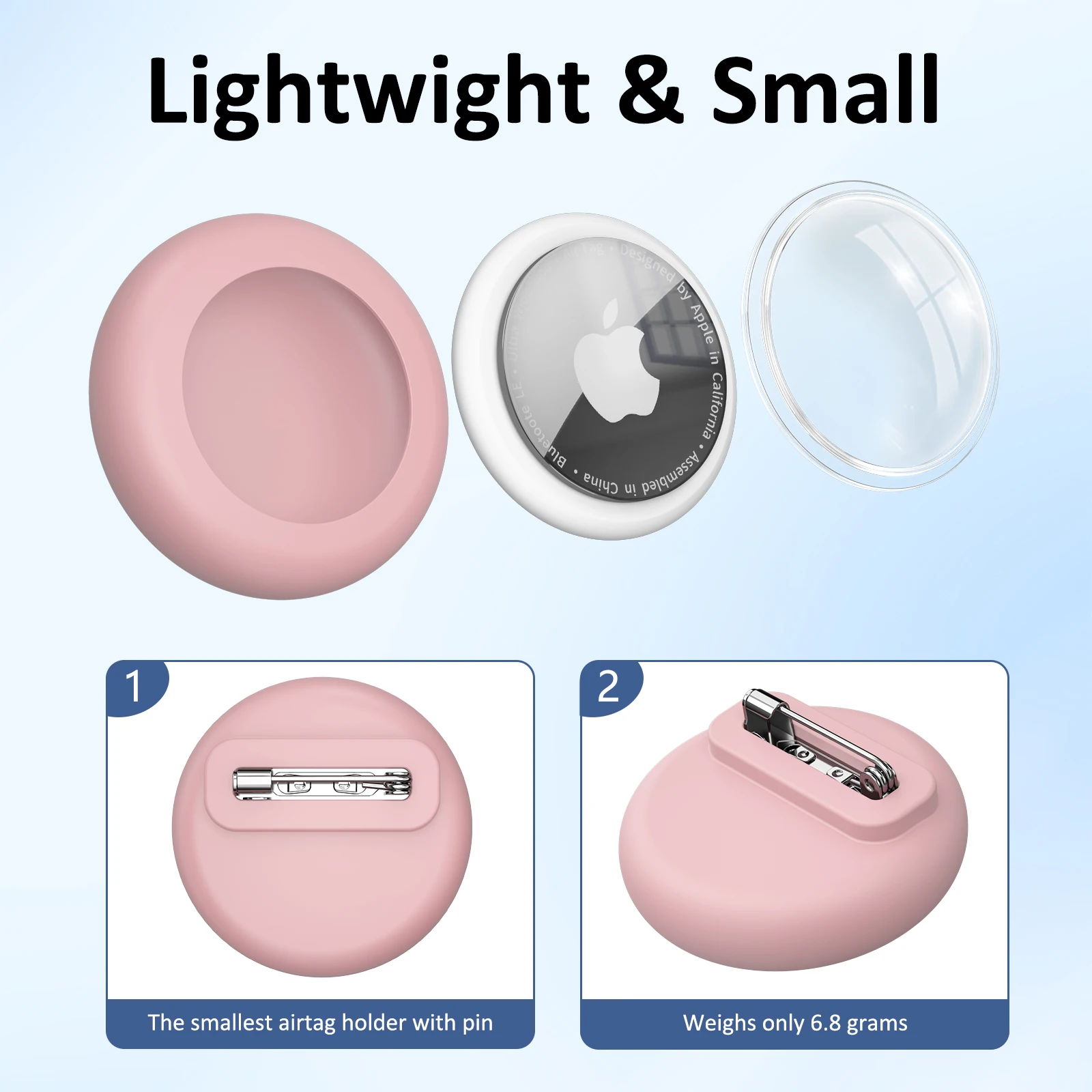 Tempat Silikon untuk Casing Apple Airtag dengan Pin Tak Terlihat Penutup Pelacak GPS AirTag untuk Ransel Sepatu Pakaian Lansia Anak-anak