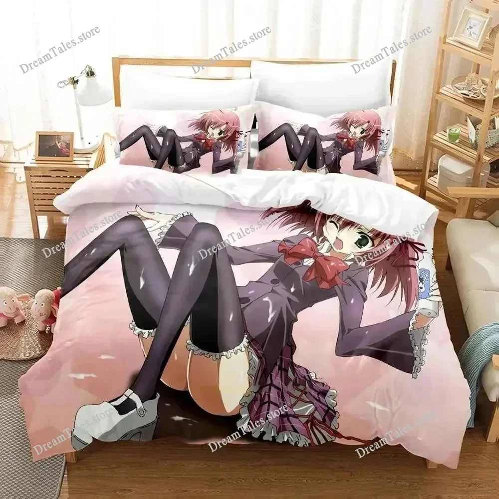 

Student Councils Discretion Bedding Set Boys Girls Twin Queen Size Seitokai No Ichizon Duvet Cover Pillowcase Bed Kids Adult