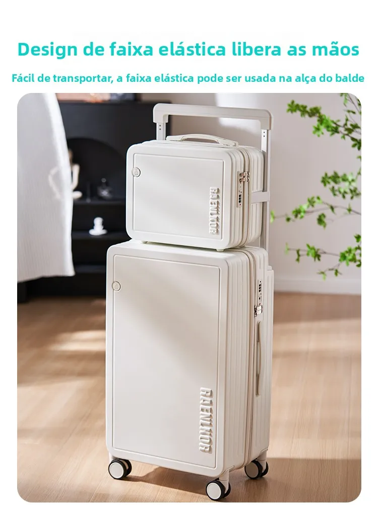 fashionable-hardshell-luggage-raenlkor-ladies-handheld-travel-carry-on-cosmetic-bag-with-pull-rod-14-inch-youth-style