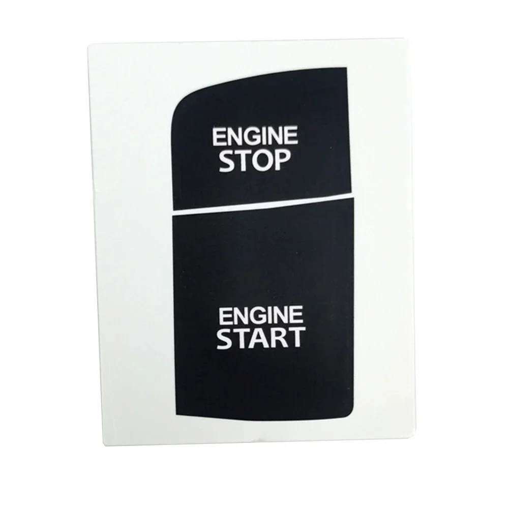 Riparazione pulsanti Decalcomania Riparazione interruttore di accensione Riparazione interni auto Lettering bianco Sovrapposizione nera Adesione fissa Vinile di alta qualità