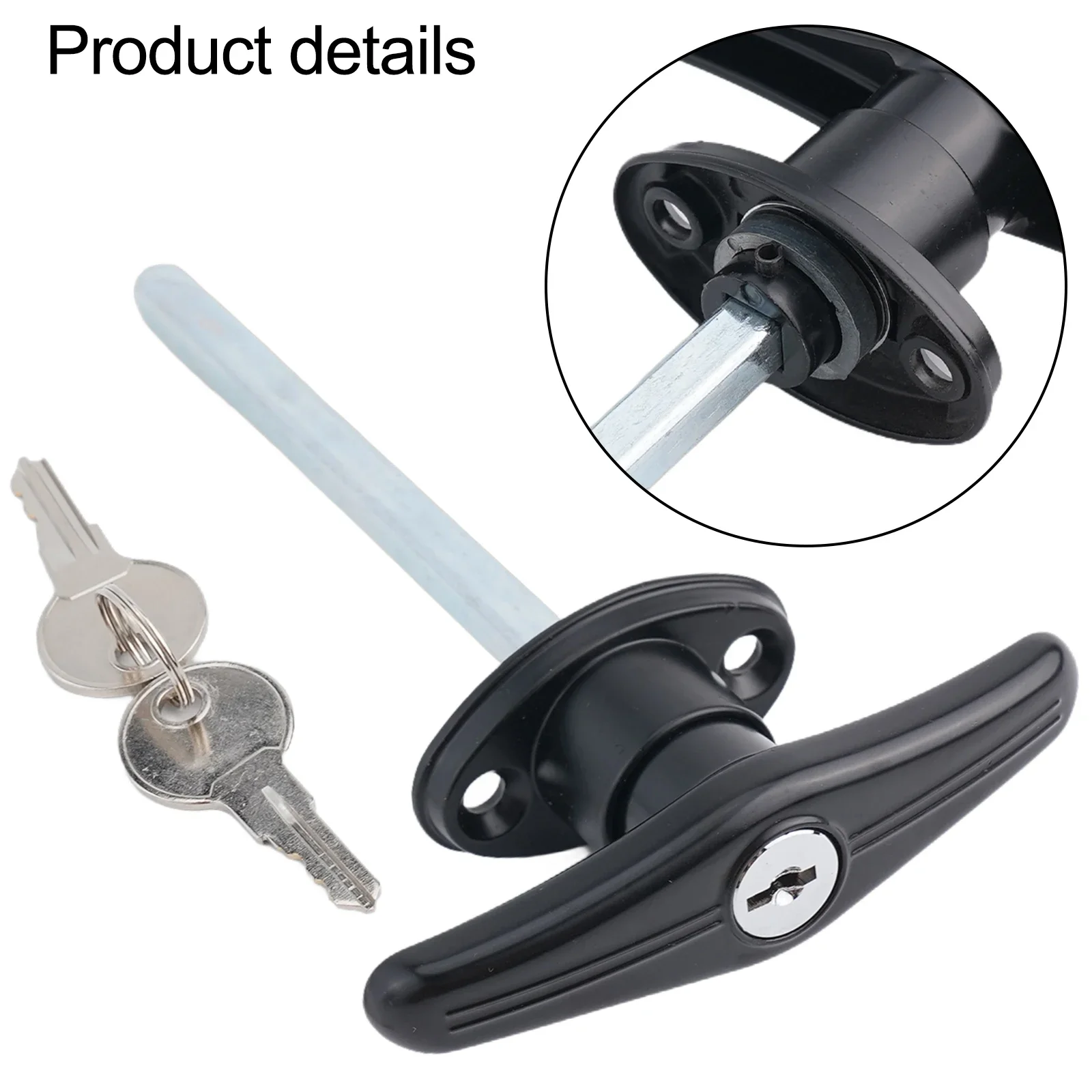 Handle Lock Garage Door Outside Locking Handles Springs Replacement Chassis Zinc Alloy Door Lock Home Hardware Accessories