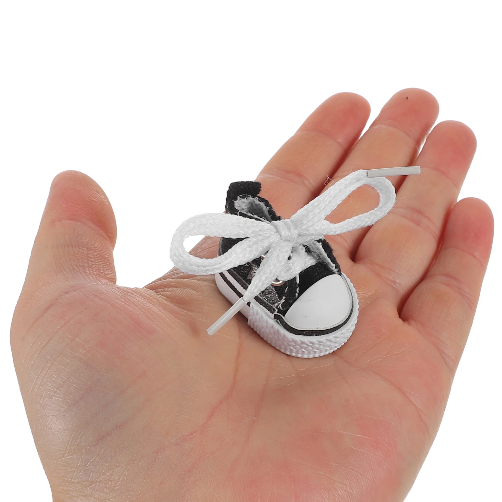 

3Pairs 17cm Miniature Shoes Decor Realistic Design Durable Cloth Material Versatile Colors Easy Fastenings Creative Play