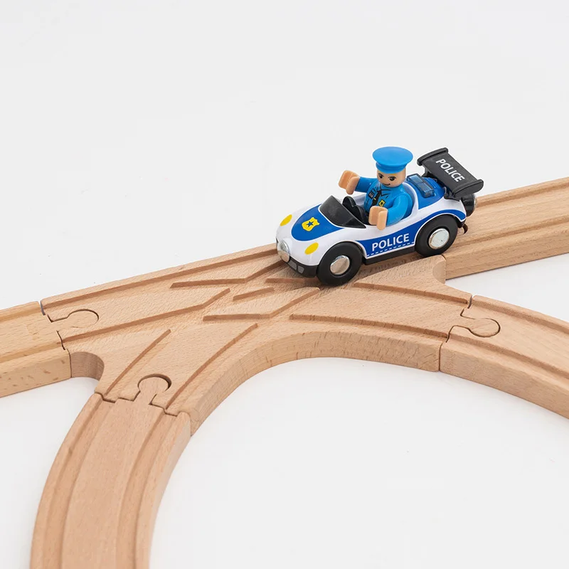New Wooden Track Accessories Various Wood Forked Tracks fit for All Brands Wooden Train Tracks Educational Toys For Kids
