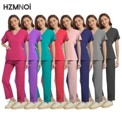 Wholesale Doctors and Nurses Female Scrub Surgical Uniform Stretch Scrub Sets for Women Medical Nursing Scrubs Uniforms Sets