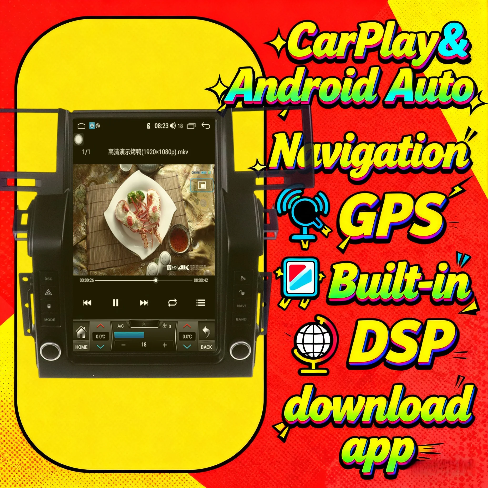 

Android 14 для Land Rover Range Rover Sport 2005-2009, автомобильный мультимедийный плеер, стерео радио, магнитофон, GPS-навигация, головное устройство