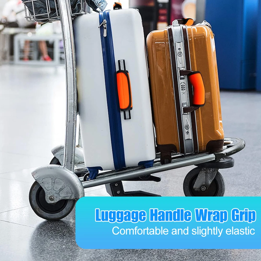 Luggage Handle Cover Luggage Stroller Identification Mark Waterproof Wear-Resistant Easy to Clean Universal Luggage Handle Wrap