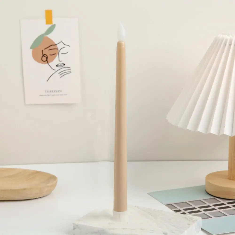 Simulation Led Candles Battery Operated 3D Wick Flameless Taper Candles with Flickering Flame Tall Atmosphere Light Halloween