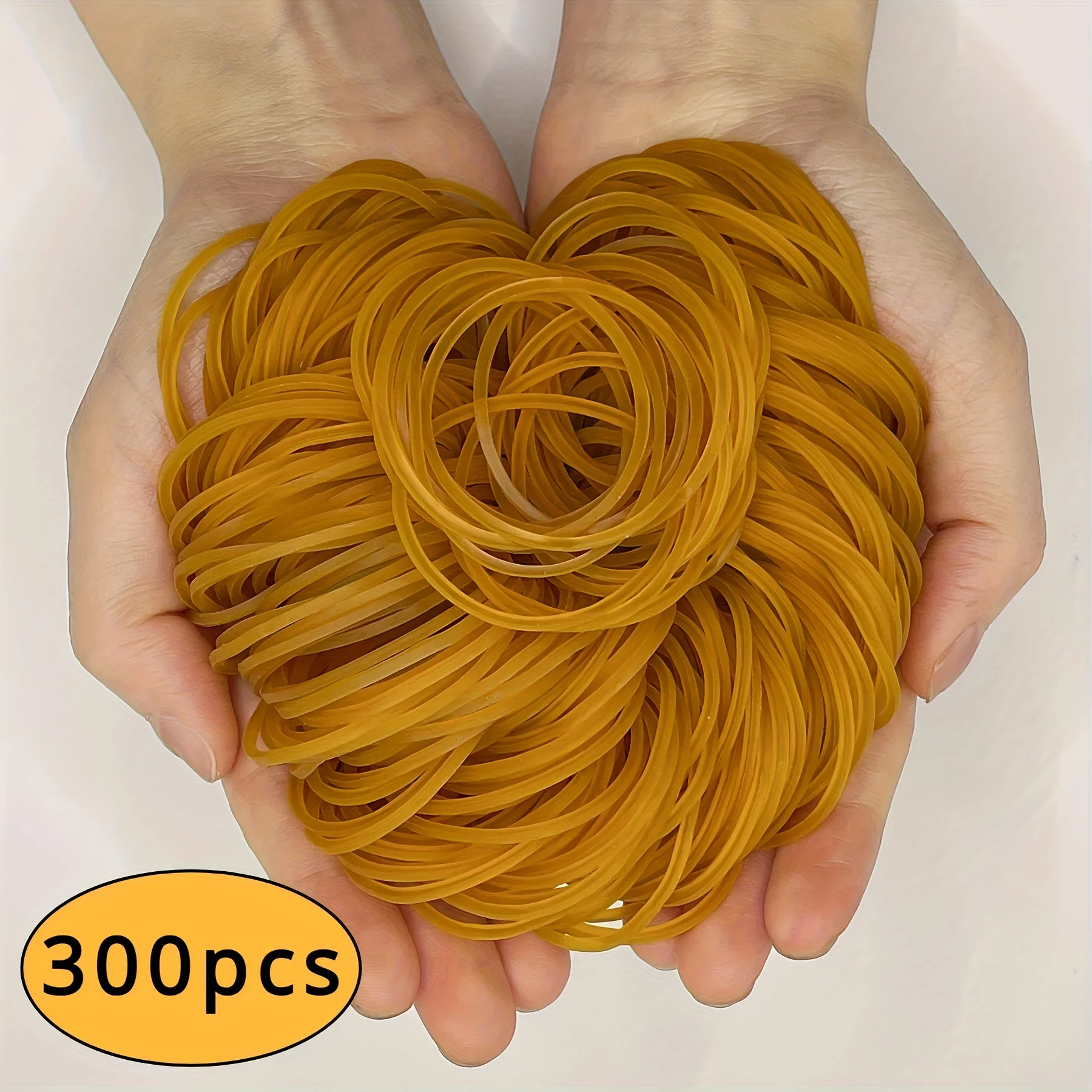 Hoogelastische gele rubberen band - set van 100/300/666 stuks, met een diameter van 38 millimeter, duurzaam natuurlijk rubber, geschikt - afbeelding 1