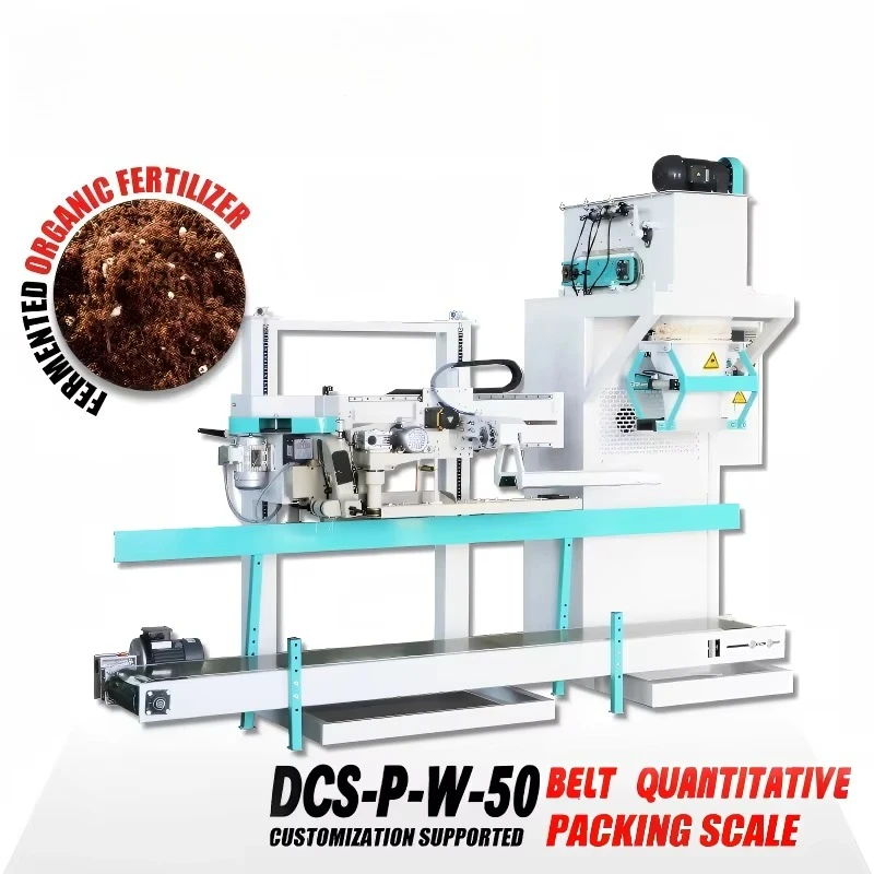 50kg Fertilizer Packing Scale Semi-Automatic  Wood Pellet Bagging Machine with Sewing Machine