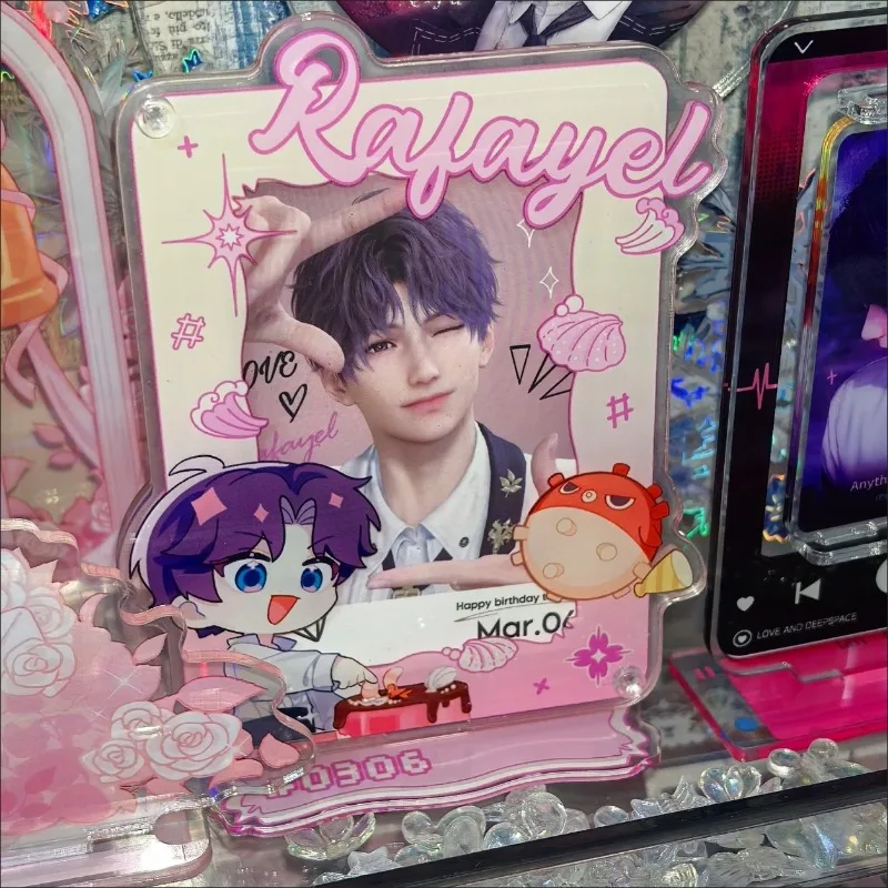 2025 الحب والمساحة العميقة حامل بطاقة الصور Xavier Zayne Rafayel ralayo Sylus 3 بوصة بطاقة عرض موقف سطح المكتب ديكور بطاقة كم #3