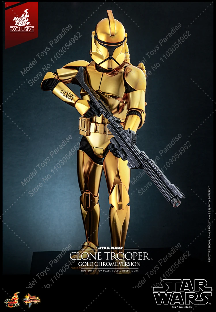 MMS735 HOTTOYS 1/6 Men Soldier Star Wars Clone Warrior Golden Version Full Set 12inch Action Figure Collectible Toys Gifts