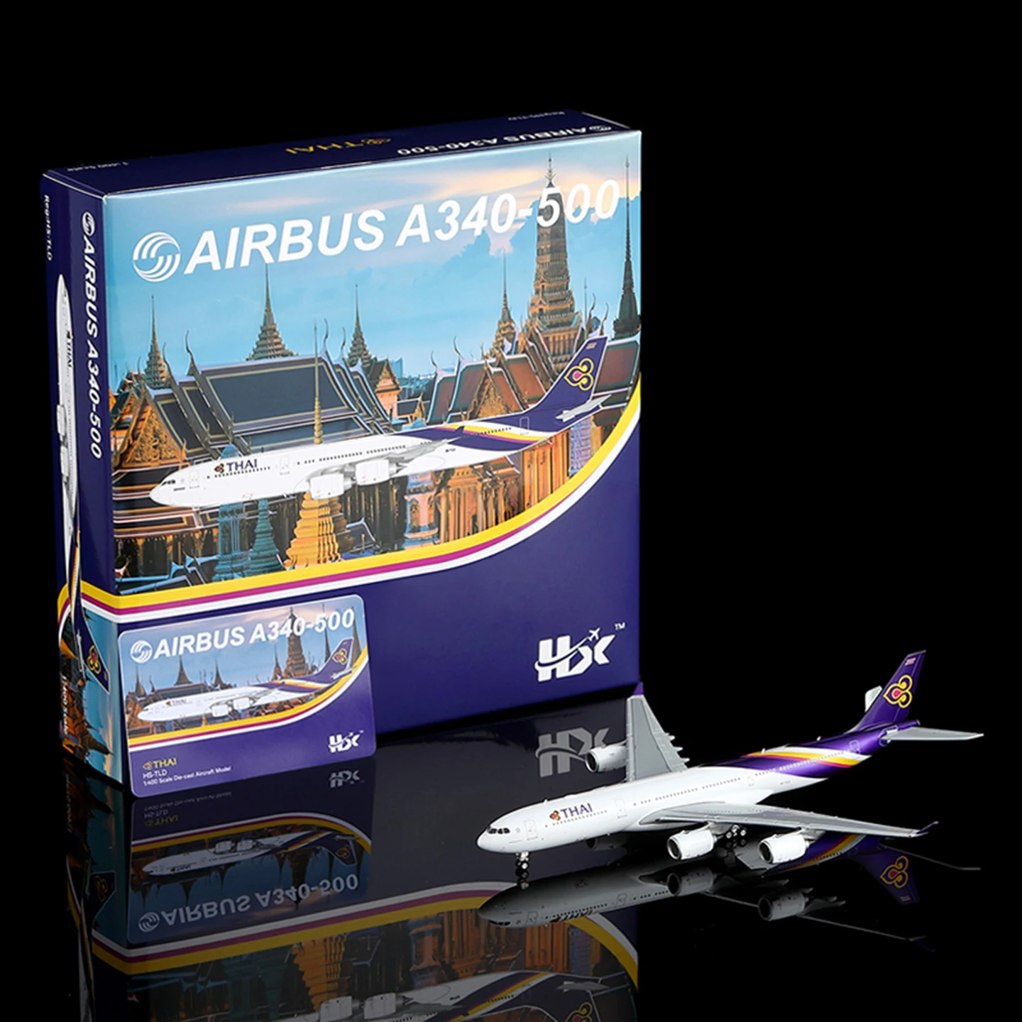avion-de-collection-en-alliage-a530109-modele-hx-1-400-thai-airways-staralliance-airbus-a340-500-modele-d'avion-miniature-hs-tld
