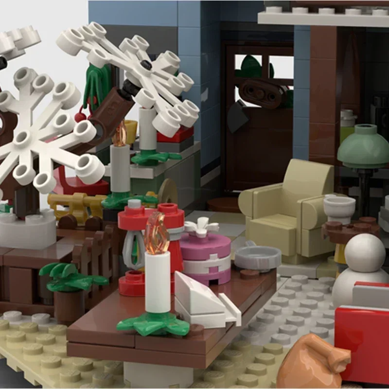 Moc Building Blocks Street View หนังสือและร้านขายของเล่นการวิเคราะห์อิฐ DIY ประกอบของเล่นก่อสร้างสําหรับ Childr วันหยุดของขวัญ