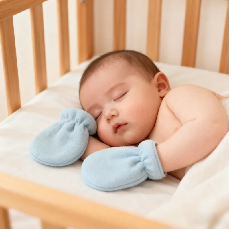 

Детские варежки для лица против царапин, защитные перчатки для рук новорожденных, мягкий хлопок для сна и ежедневного ухода, детские перчатки