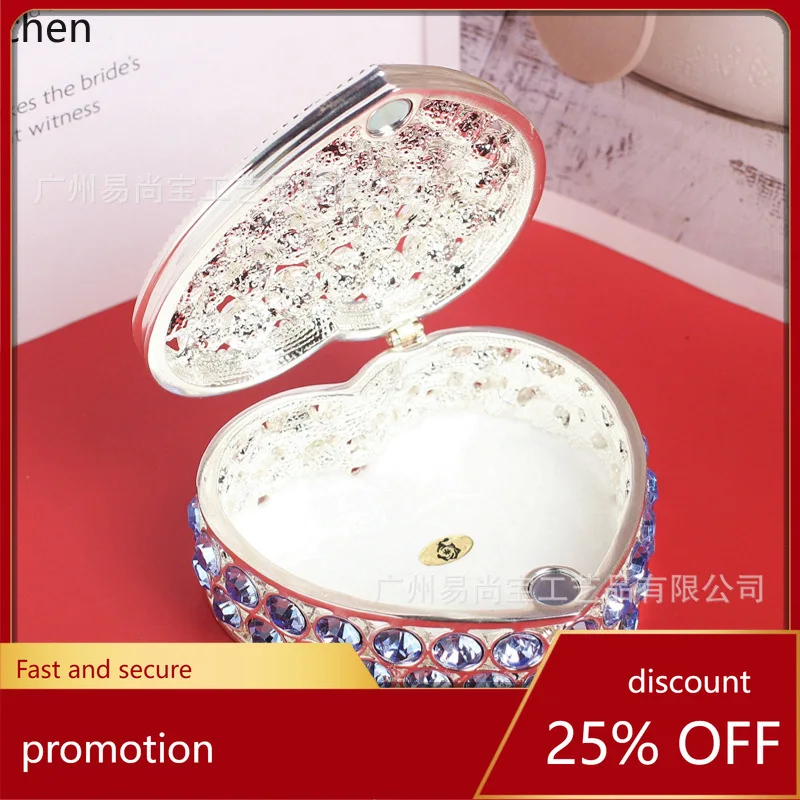 

ZML jewelry box creative small gift jewelry box desktop ornament home decoration heart-shaped storage box