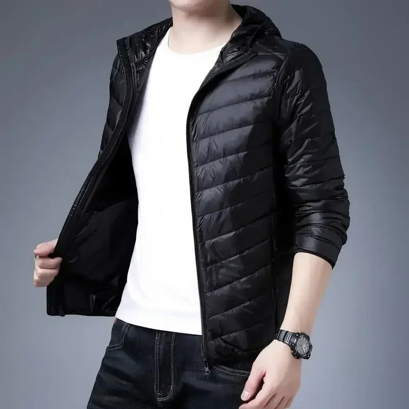 Solid Color Down Jacket Man Slim Fit Winter Coat for Men Cheap Clothes Offer New In Original Brands Cold Fast Delvery Harajuku