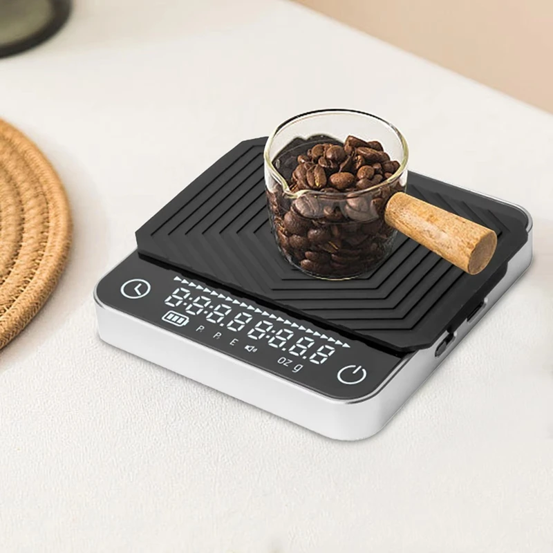 ABAE-báscula de café recargable de alta precisión, Mini báscula electrónica para uso en Espresso, exterior y cocina