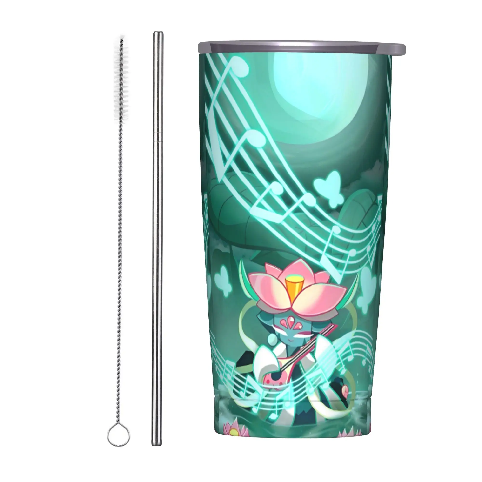 Lotus Dragon Cookies Runs Kingdoms Tumbler Vacuum Insulated  Thermal Cup with Lid Straw Office Home Mug Hot Cold Drink, 20oz