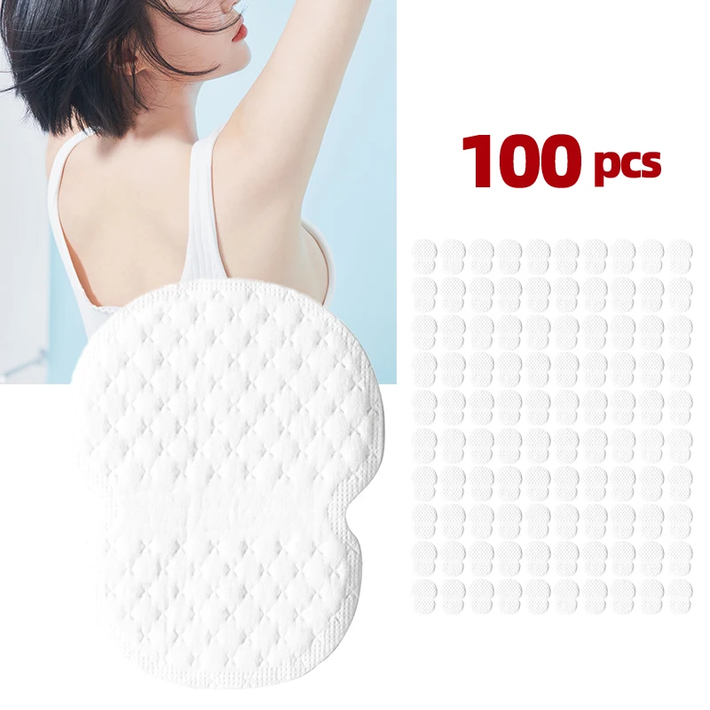 100Pcs Underarm Sweat Pads For Men Women Disposable Summer Armpit Anti Perspiration Deodorants Underarm Absorbent Sweat Pad