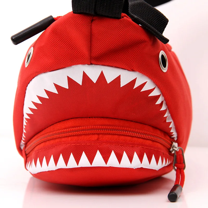 High Quality Cartoon Shark Chest Bag Women And Men Funny Canvas Shoulder Bag Mobile Phone Bag