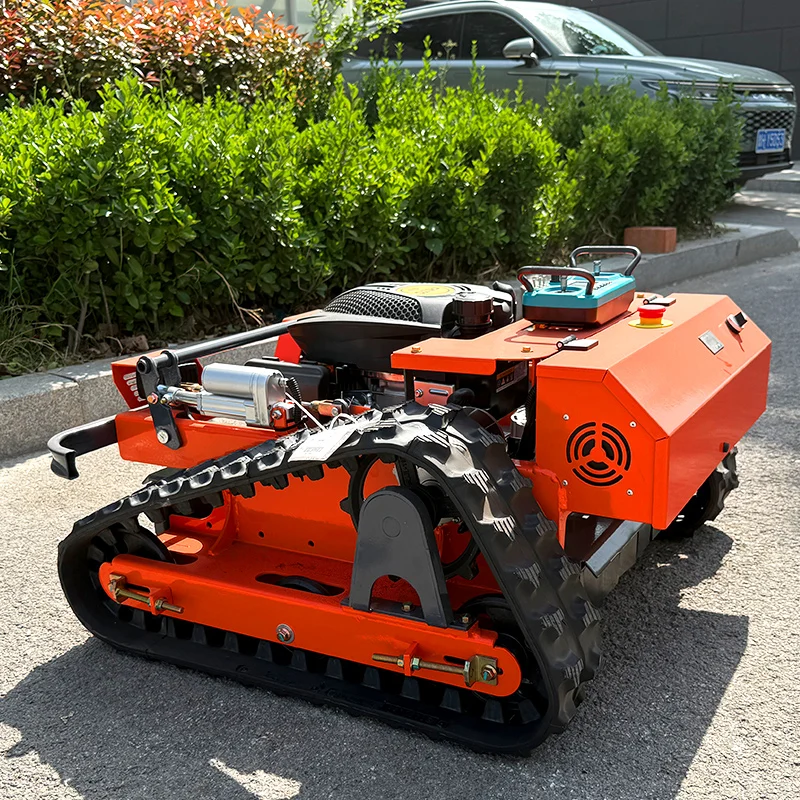 Customized Factory Sales Golf Course Rotary hay Wireless Intelligent Remote Control Crawler Lawn Mower in Garden