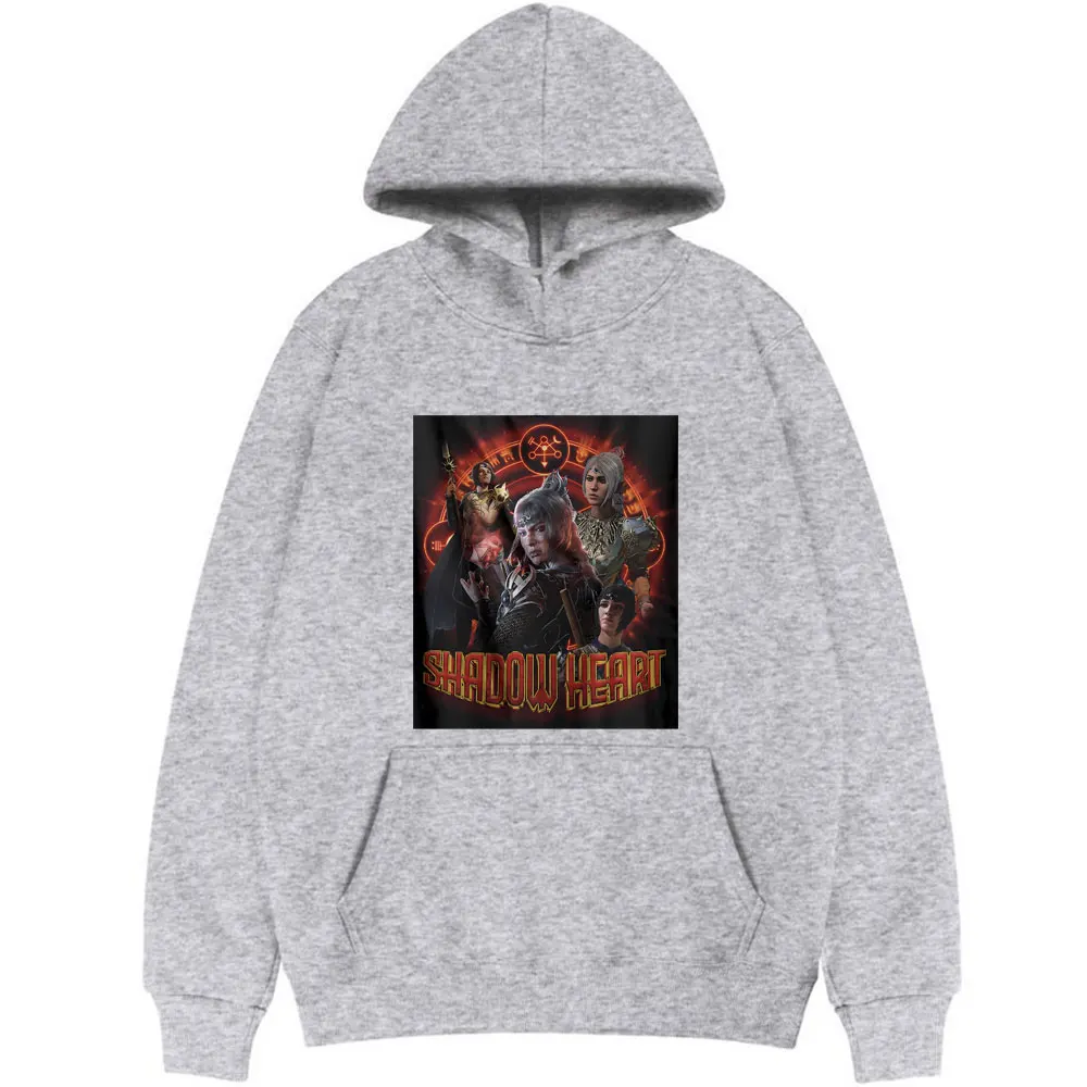 Game Baldur\'s Gate 3 Shadowheart Print Hoodie Men Women Fashion Vintage Oversized Tracksuit Male Casual Fleece Cotton Sweatshirt