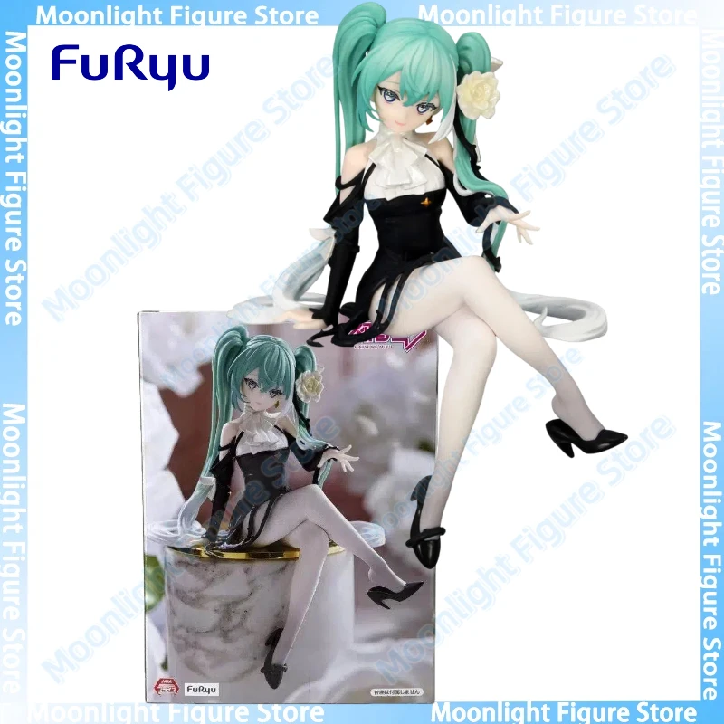 在庫あり-furyu-初音ミク-ホワイトローズインスタントヌードルプレスデスクトップかわいい人形アニメアクションフィギュアおもちゃギフトモデルコレクション