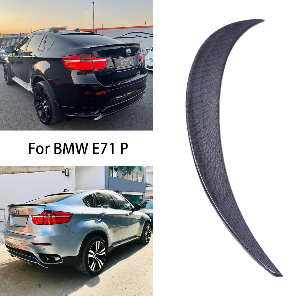 

For BMW X6 E71 P Style Honeycomb Carbon fiber Rear Spoiler Trunk wing 2007-2014