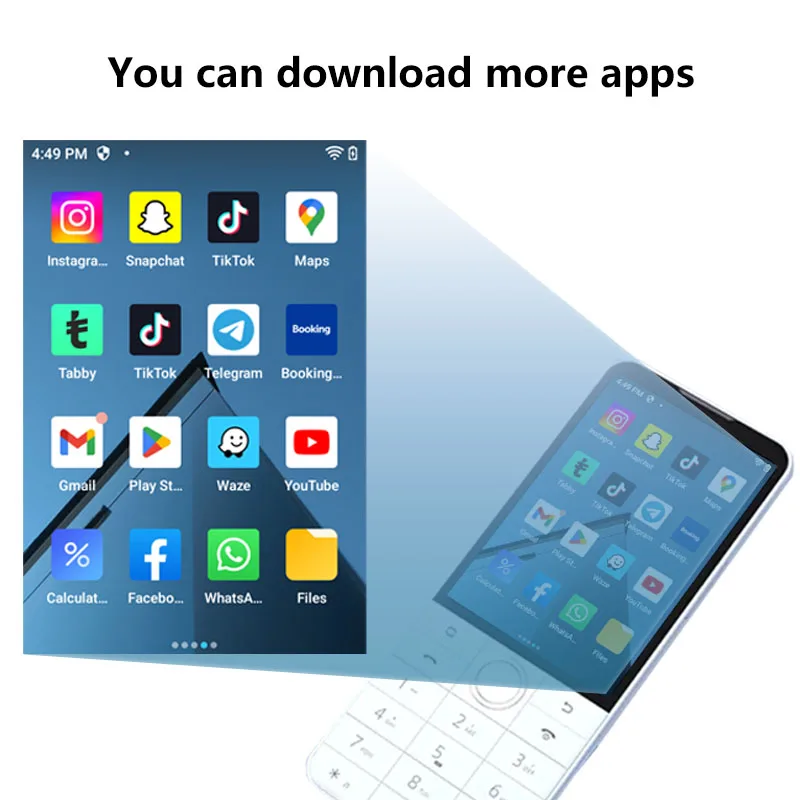 タッチスクリーンとボタン付きのQin-F22プロのスマートフォン,Google,多言語,Android 12, 3.54インチ,4g