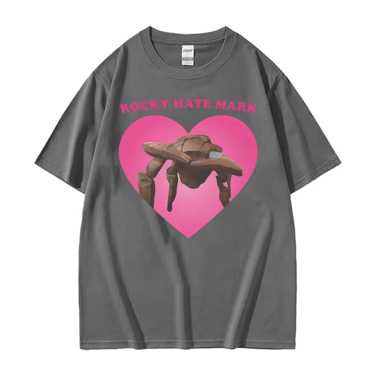 Rocky Hate Mark James Ortiz As Rocky Pink Heart T Shirt Funny Meme T-shirts Men Women Vintage Casual Cotton Tee Shirt Streetwear view 2