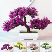 Kahaul Artificial Plants Bonsai Tree Plastic Fake Flowers Home Office Decoration Wedding Holiday Party Decoration Ornaments