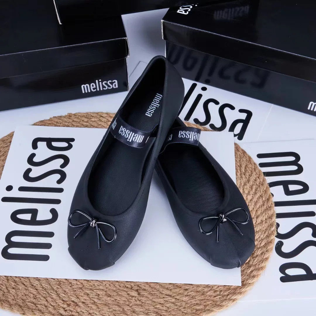 

Melissa Women Sandals 2025 Spring Woman Slingback Shoes Fashion Ladies High Heels Elegant Med Heel Pointed Toe Slip on Sandal