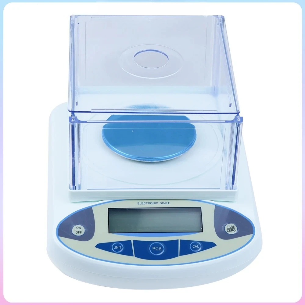 

500gx0.001g Electronic Balance Scale With Windshield High Precision Laboratory Solid Analytical Digital Precision Balance Scale