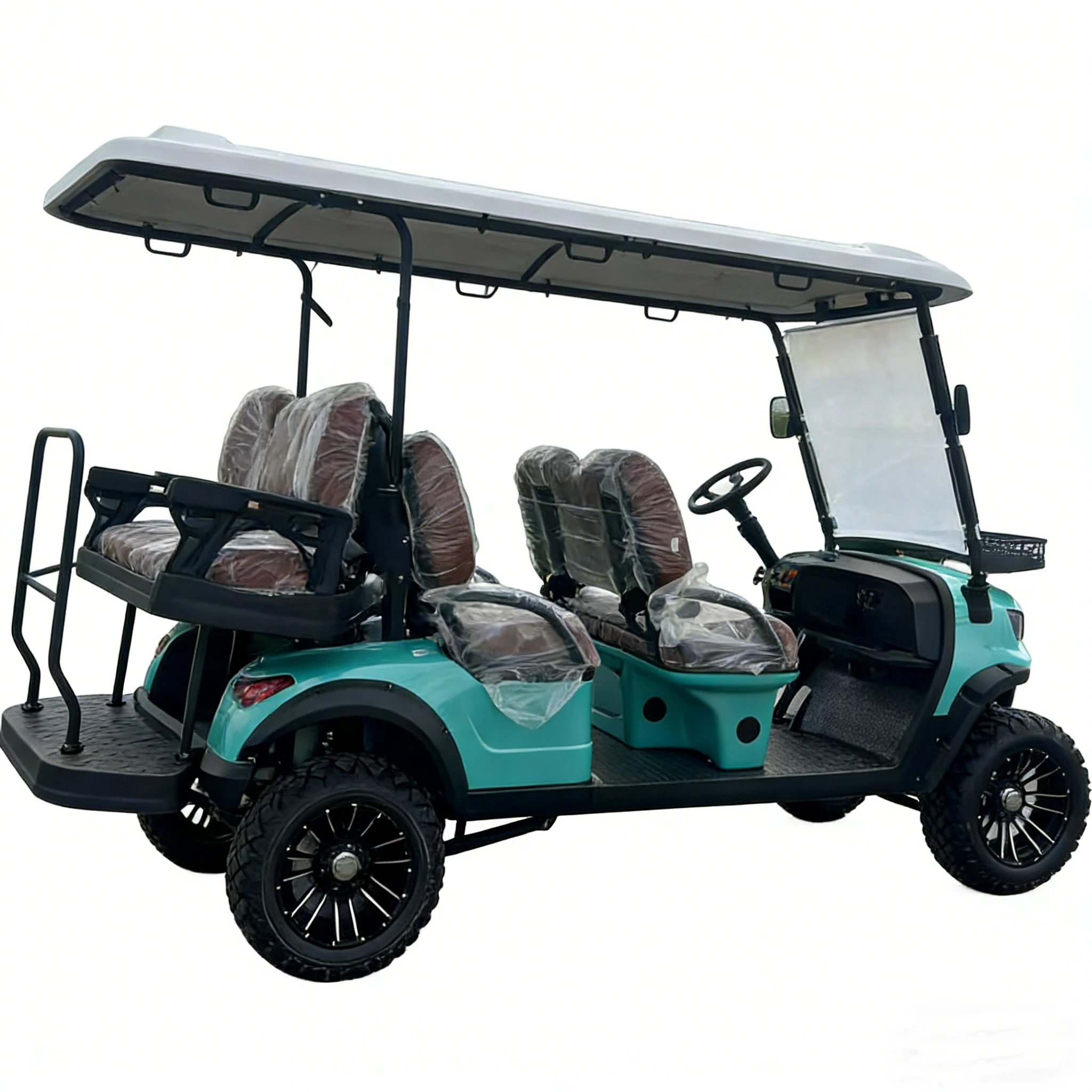 Upgraded All Terrain Golf Car 6 Seater 4WD Off-Road Electric Vehicle 72V Long Lasting Lithium Battery
