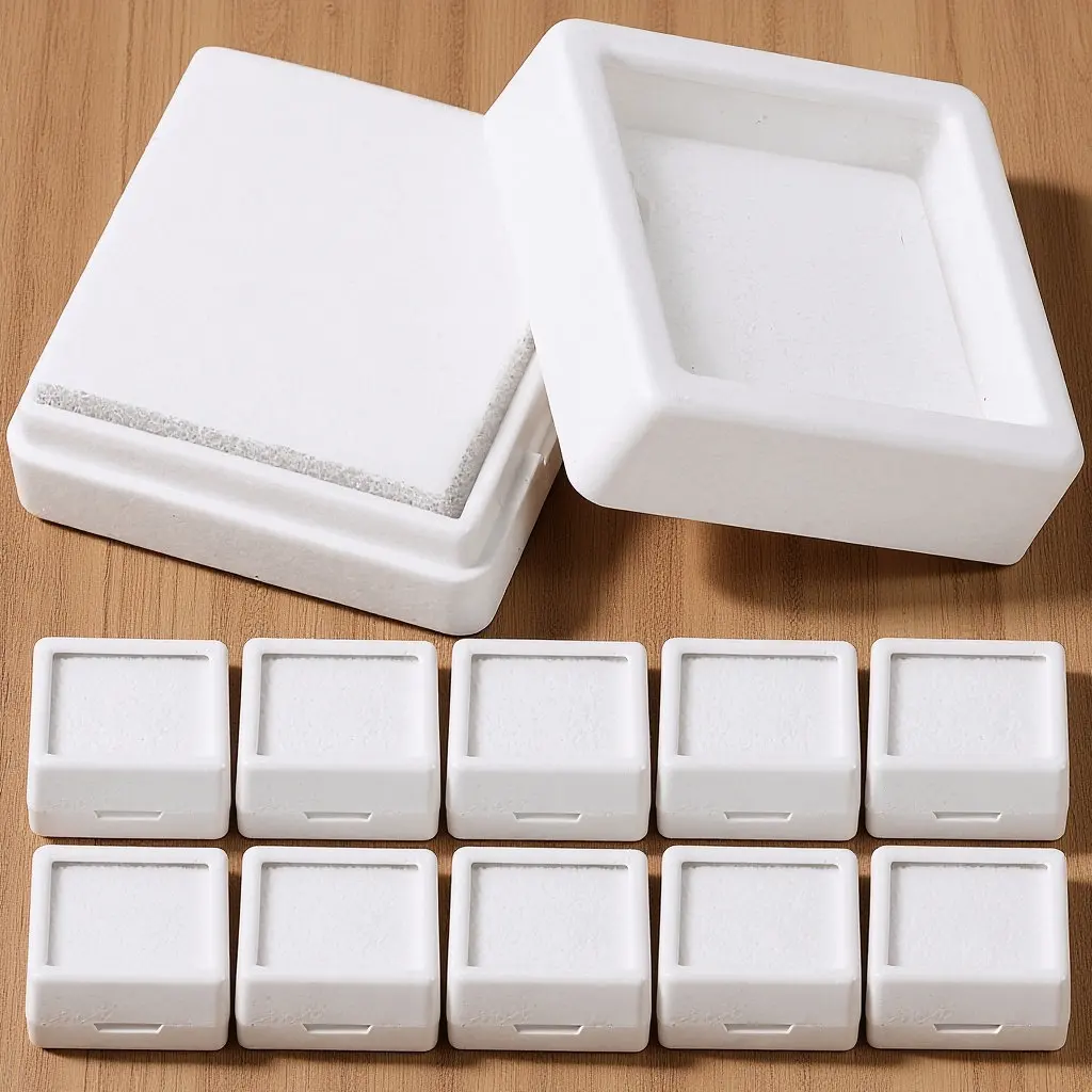 

Набор из 12 прозрачных акриловых коробок для драгоценных камней, органайзер для украшений из АБС-пластика, мини-квадратные прозрачные контейнеры для хранения россыпных камней