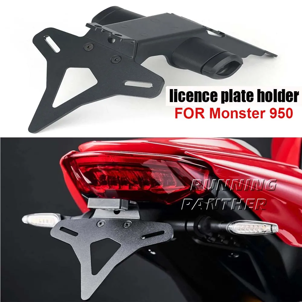 

2022 2023 Motorcycle Rear Short Tail Stock License Plate Holder Tailstock Bracket Kit For Ducati Monster 950 Monster950 2021-up