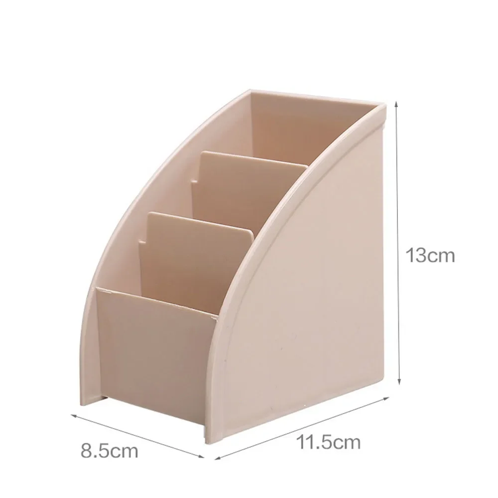 Plastic Desktop Organizer Makeup Office Storage Containers System TV Remote Control Holder Tea Table Tidy 3 Grid Wholesale