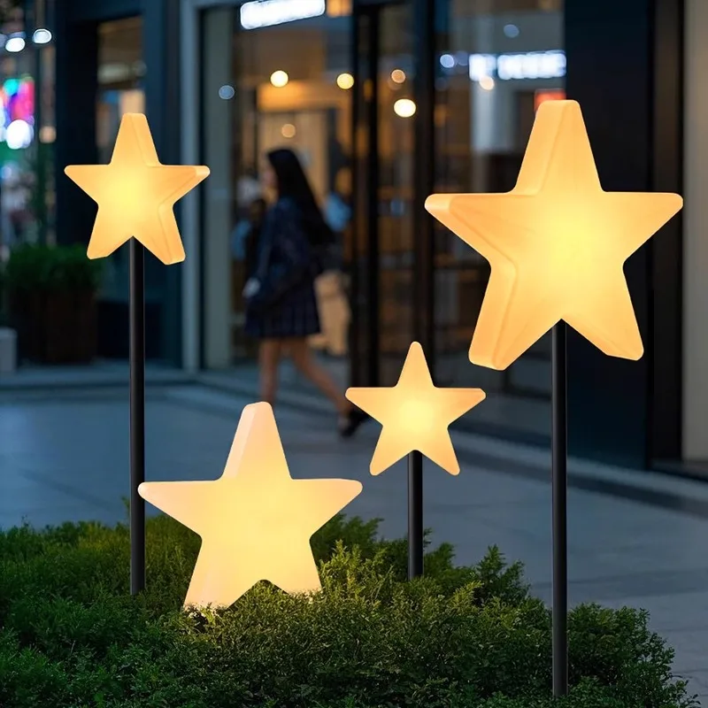 

LED luminous five-pointed star light lawn villa courtyard decorative light playground shopping mall festival colorful star light