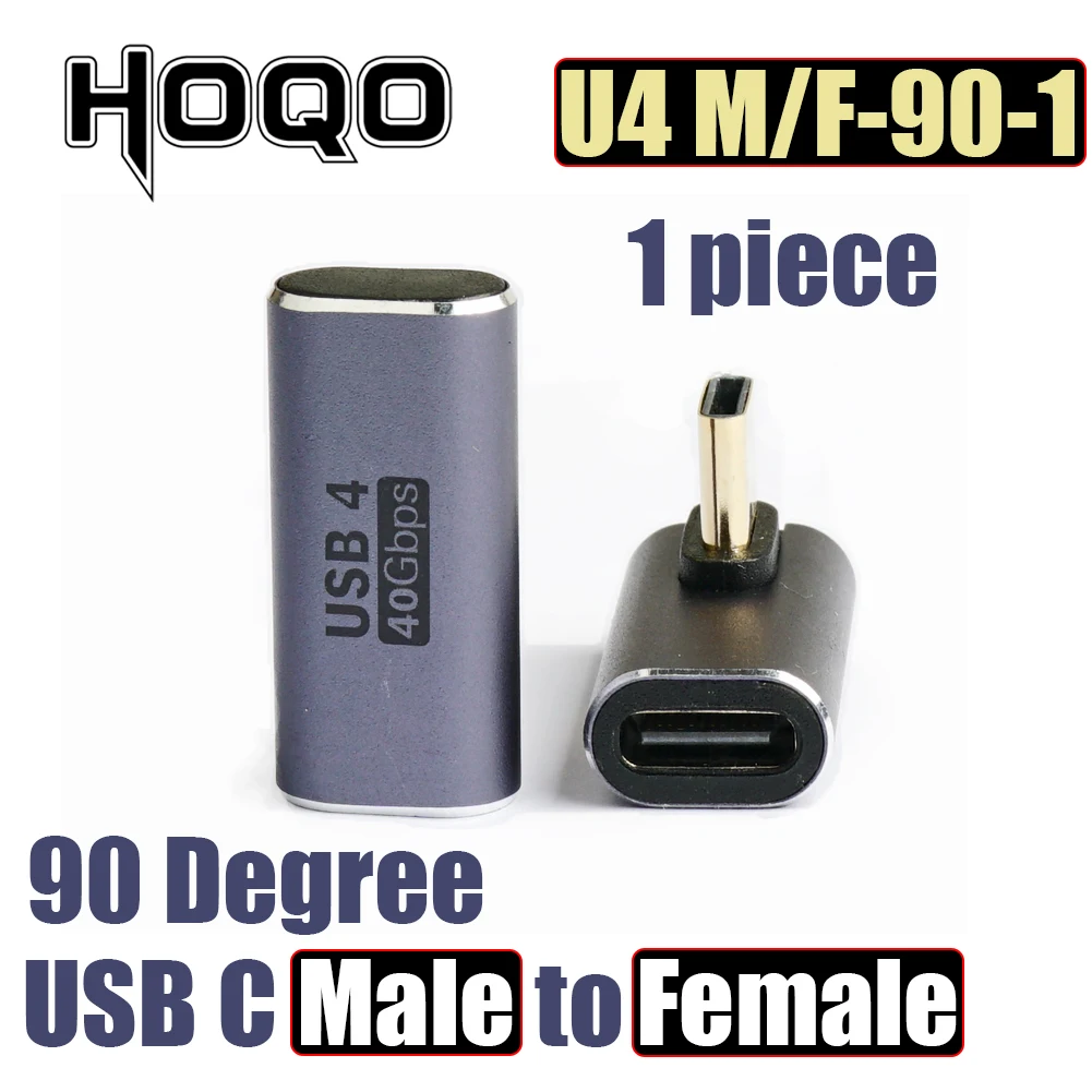 40gbps Pd 100w usb c angle 90 degree adapter thunderbolt 3 4 usb4 type c Male/Female to female converter 8k@60hz