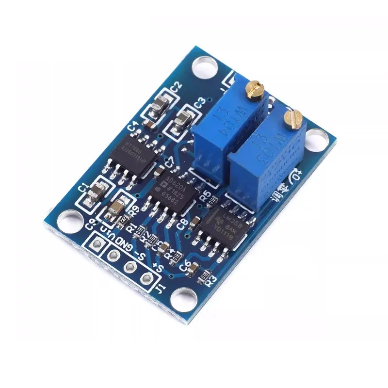 AD620 transmitter 3-12VDC High-precision microvolt/millivolt voltage amplifier Small signal instrumentation amplifier
