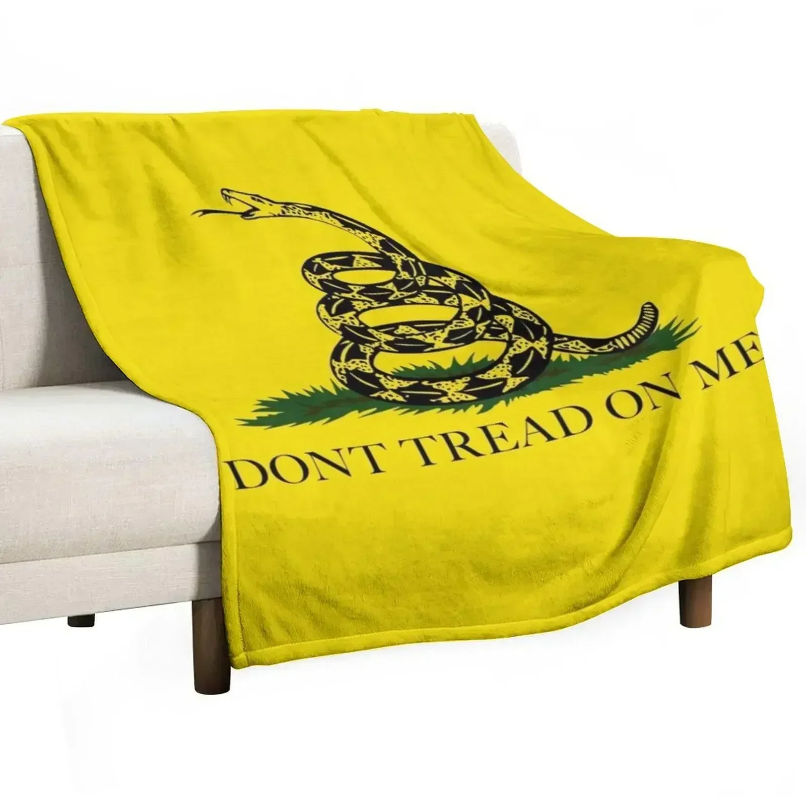 Gadsden Don’t Tread On Me Flag Throw Blanket Picnic Plush Soft Beds Blankets For Sofas Flannels Sleeping Bag Blankets